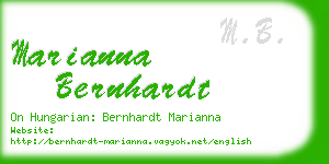 marianna bernhardt business card